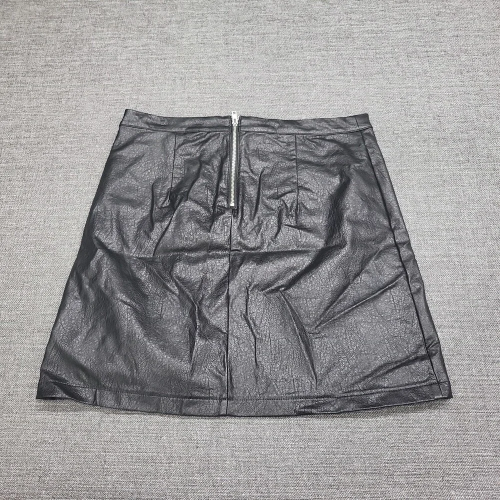 Girls' Faux Leather Mini Skirt - art class Black Size XX-Large